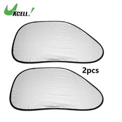 Uxcell 2 pezzi 65x37.5cm finestrino anteriore auto pieghevole parasole copertura visiera isolamento termico sole estivo parasole laterale UV