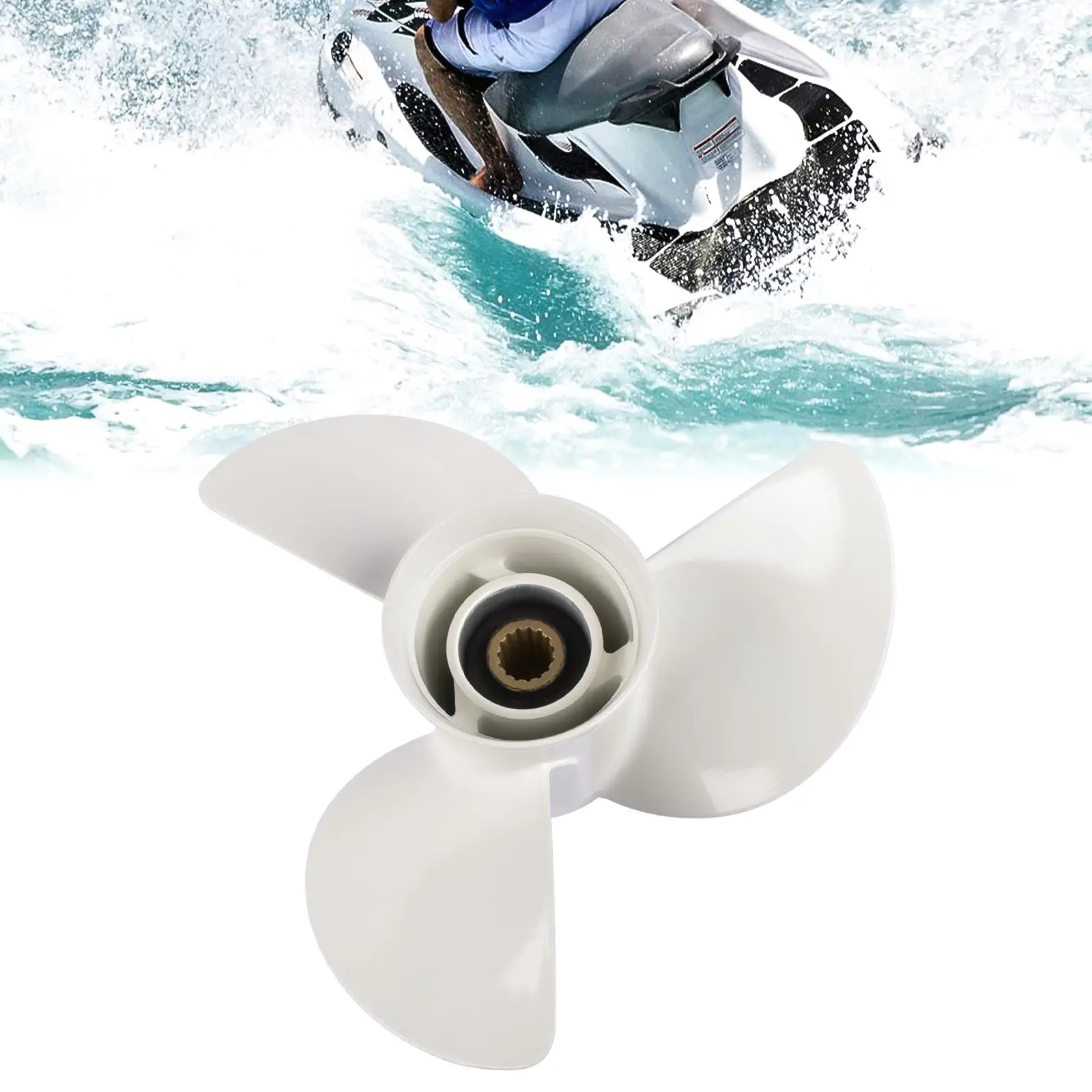 13 1/2x15-K Outboard Propeller For Yamaha Outboard 15 Tooth 6E5-45947-00-EL