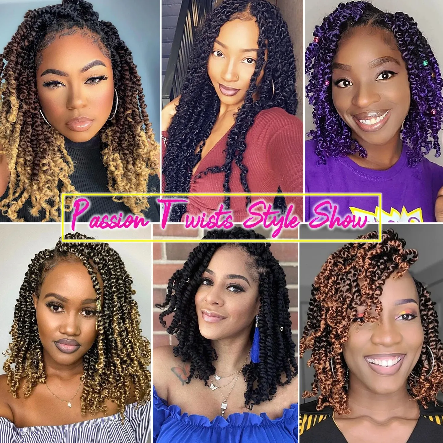 8 Inch Pre-twisted Passion Twist Crochet Hair for Black Women Crochet Braids Pre-looped Synthetic Braiding Hair Extensions