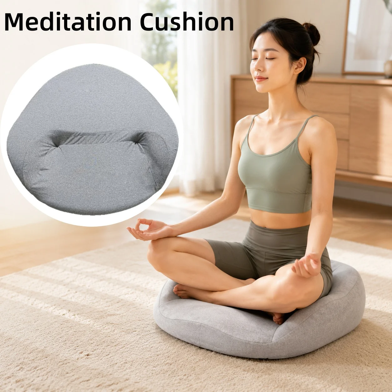 Meditation Cushion, Yoga Meditation, Meditation Cushion, Memory Foam, Long-Term Sitting, Lazy Cushion, Human Body Futon Cushion