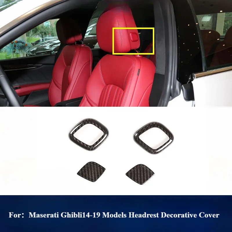 

Suitable For Maserati Ghibli Levante Carbon Fiber Headrest Decorative Cover Interior Modification