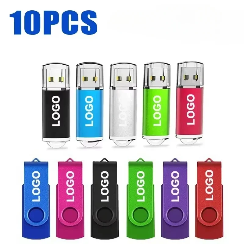 10Pcs/lot USB-Flash-Stick 2.0 4GB 8GB Memory Stick 2,0 MB 16GB 32GB Pen Drive Für Business Mini Cle U Disk 64GB Memoria USB