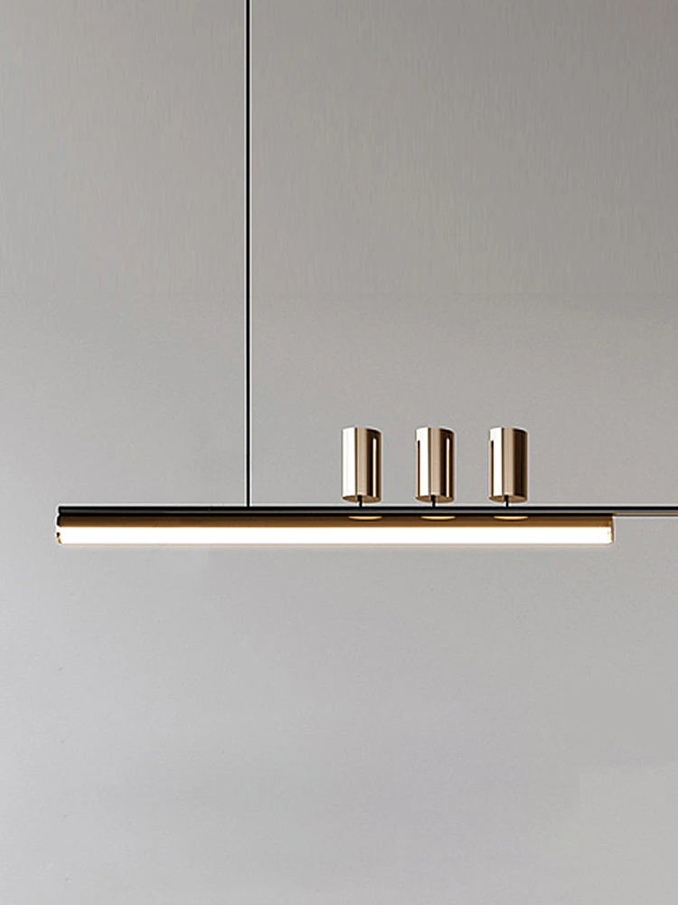 Minimalist Restaurant Chandelier, Modern Minimalist Bar Table Spotlight, Designer Creative One-Word Strip Lamps