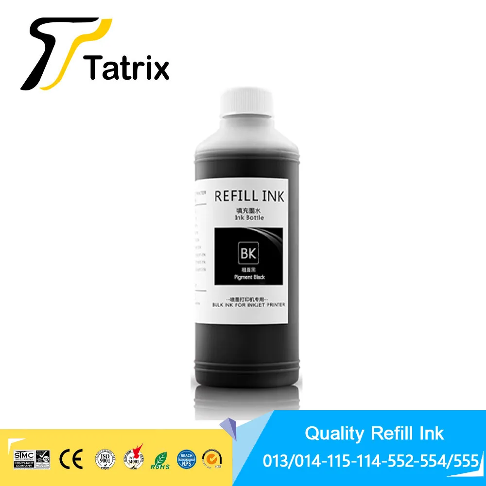 1000ML/Bottle 552/115/114/ 554 555 / 013 014 /011 012 Compatible Refill Bulk Ink For Epson L8160/L8180 ET-8500/ET-8550 Printer