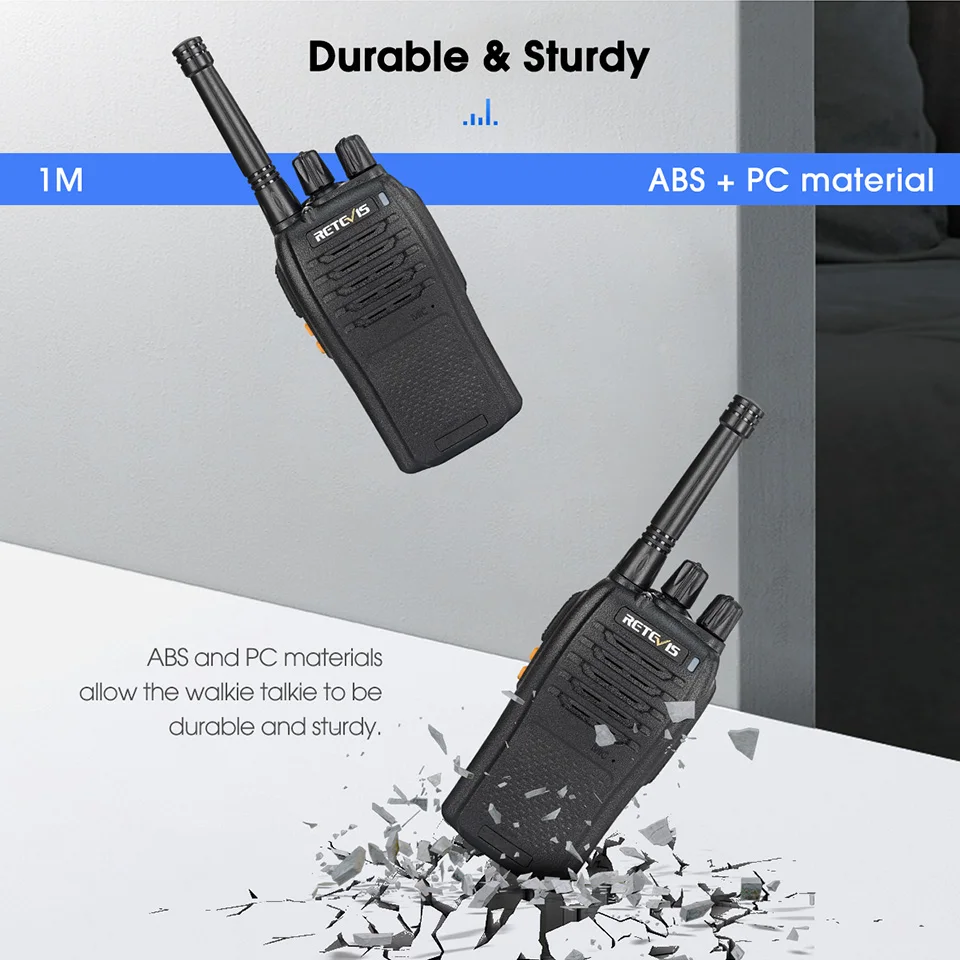 RETEVIS RB668 Walkie-Talkie 4 Stück FRS Zweiwege-Funkgerät mit Typ-C-Ladegerät Tragbare Lizenzfreie Funkgeräte für Hotel und Restaurant – Detail 13