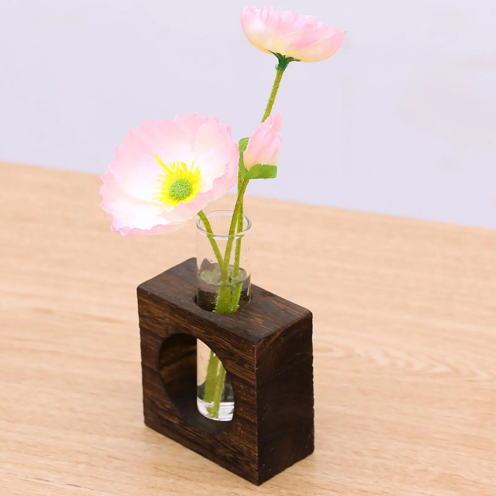 Water Planting Glass Vase Modern Mini Flower Vase Stand Test Tube Vase for Dried Flowers Room Decoration