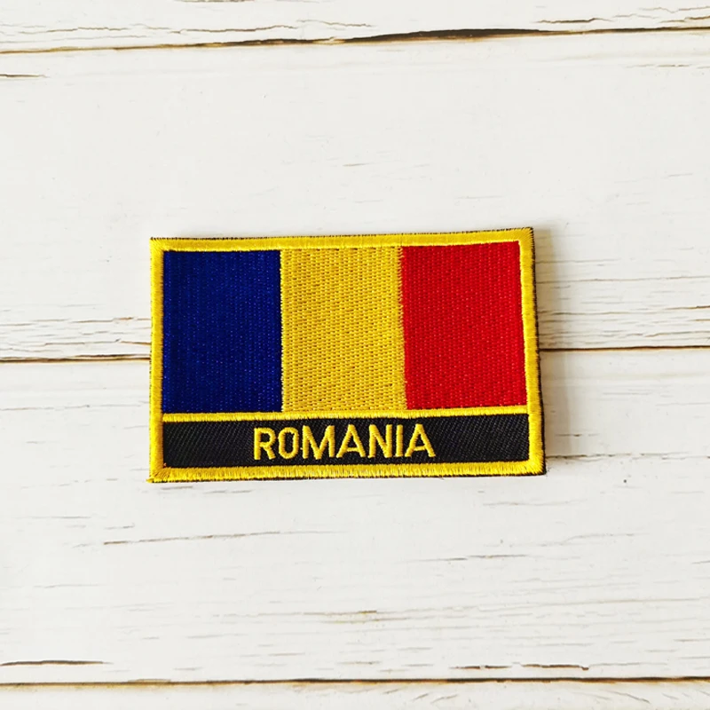 National Flag Square Embroidery Patch Badge 8*5cm NORMAY PHILIPPING POLAND PORTUGAL ROMANIA NETHERLAND HOLLAND  For Clothing