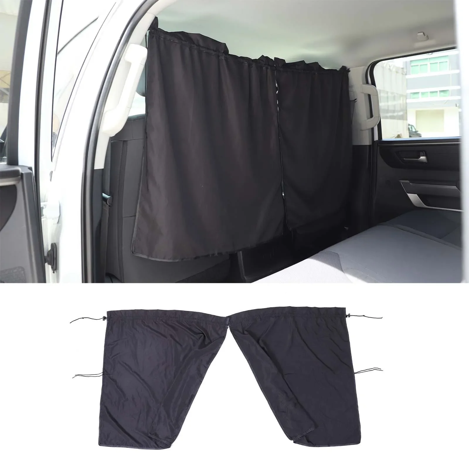 

For Toyota Tundra 2022+ Car Privacy Curtains Car Divider Curtain Between Rear Seat Auto Blackout Curtains Car Sun Shades Covers