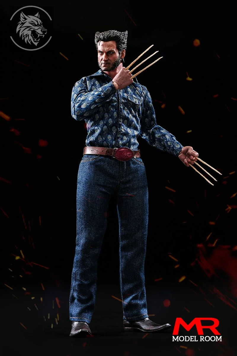 1/6 مقياس هيو جاكمان بالذئب مزدوج الرأس النحت زي الملابس مجموعة نموذج صالح 12 ''ذكر الجندي عمل الشكل دمى الجسم #2