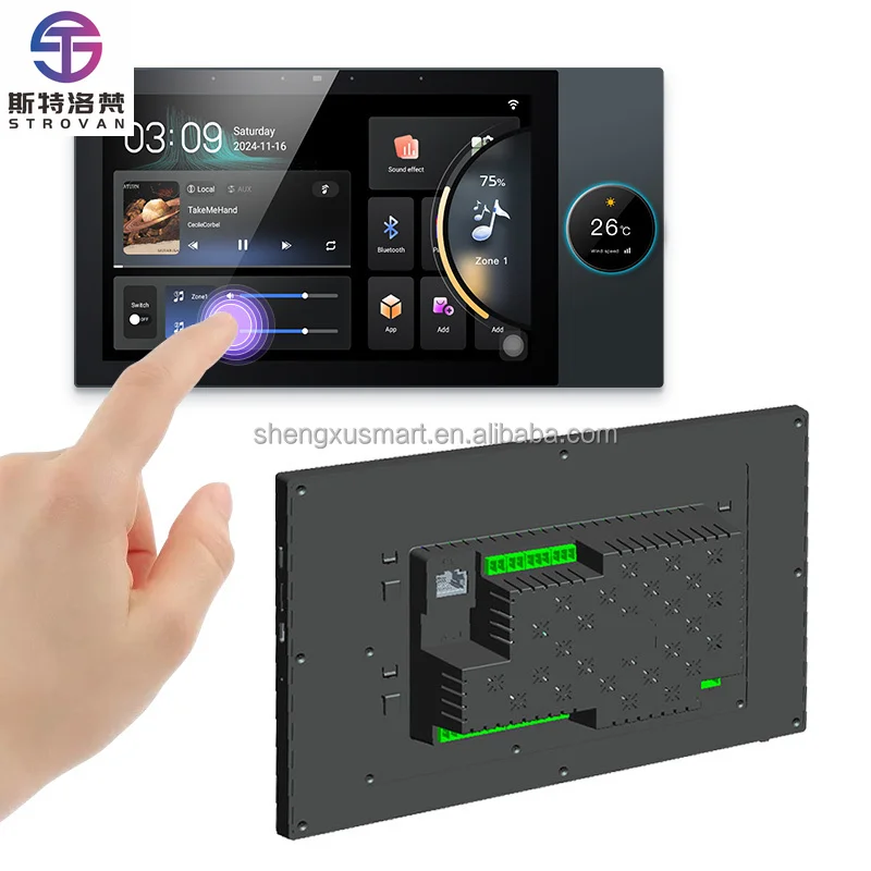 

Android 11 Multifunctional Control Panel for Smart Home with WiFi Music Background & Zigbee Gateway Features