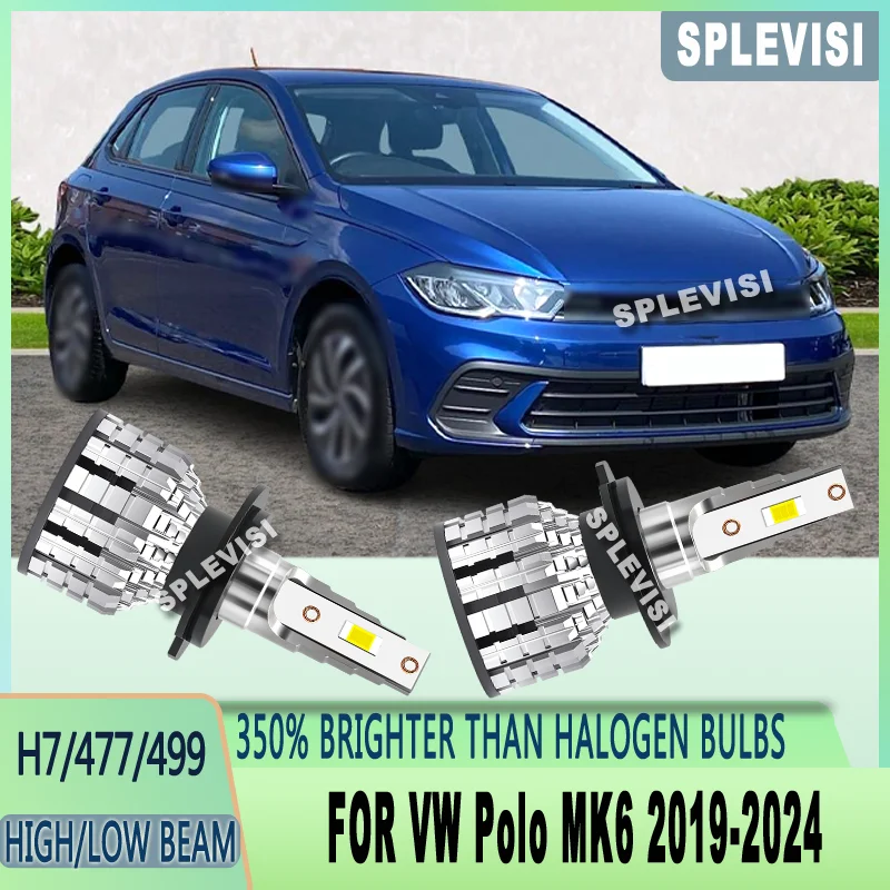 

12000LM/Bulb 350% Brighter Than Halogen for Safer Night Driving LED HIGH/LOW BEAM For VW Polo MK6 2019 2020 2021 2022 2023 2024