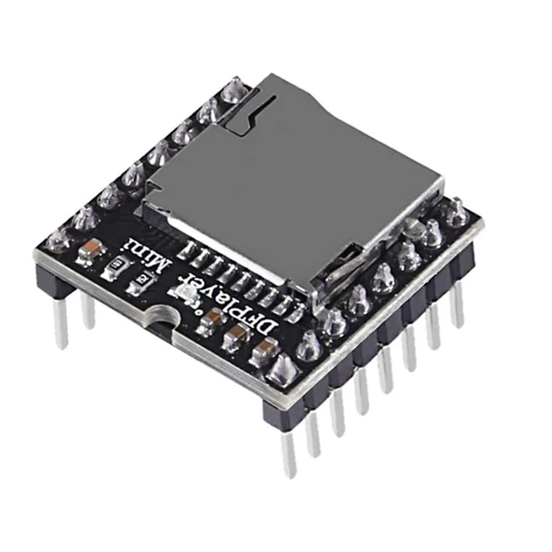 Módulo de áudio para MP3 Player, Voice Decoder Board, Suporte TF Card, U-Disk IO, Porta Serial, AD, YX5200, 5PCs