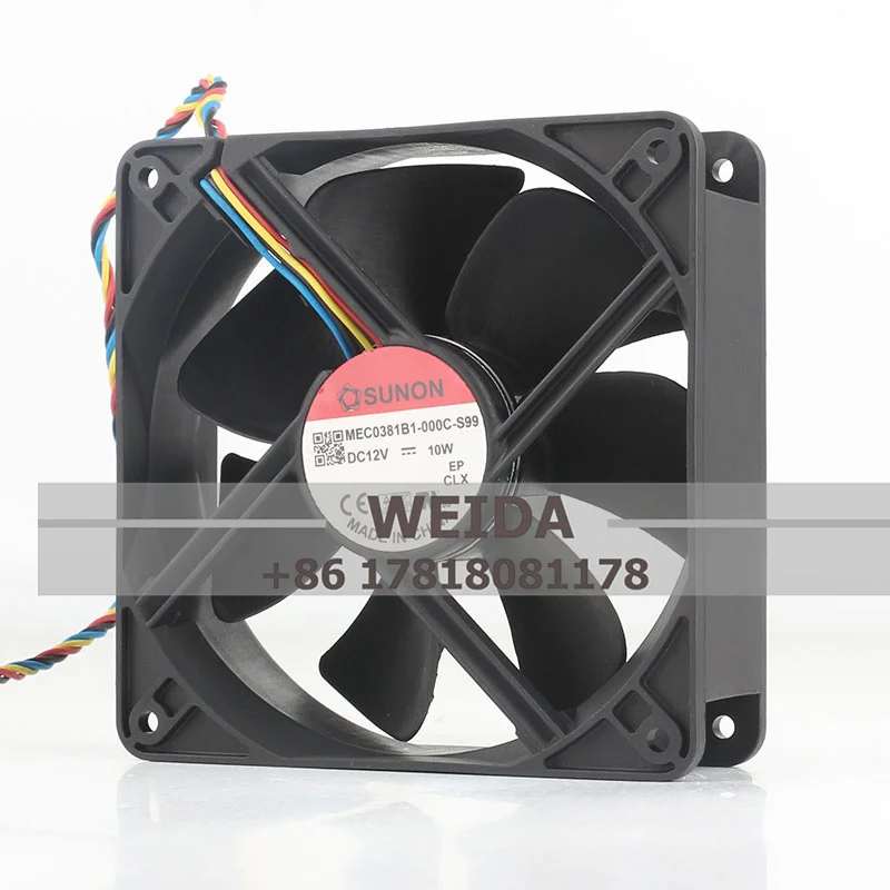

Корпусный вентилятор MEC0381B1-000C-S99/MEC0381B1-000C-A99 SUNON 12038 DC12V 10W Магнитная подвеска Бесшумное охлаждение шкафа 120*120*38MM