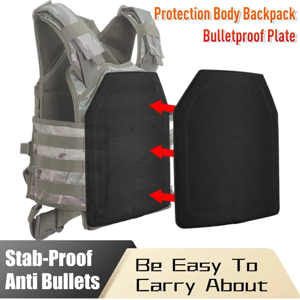 

IIIA Level Ballistic Body Armour Stab-Proof Composite Plates 30x25cm SAPI Style Lightweight PE Board for Body Carrier Vest