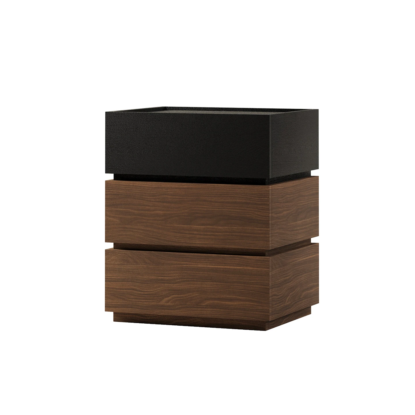 

Bedside cabinet black simple antique household bedroom chest