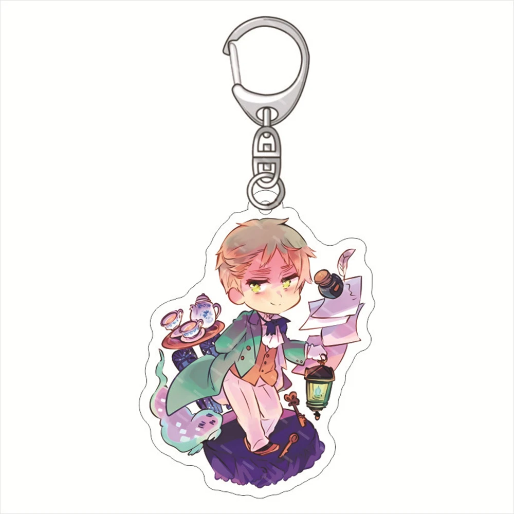 Loen Anime Peripheral Store Hetalia Axis Powers HD Figure Acrylic Keychain Kirkland APH Pendant Decor Fans Charm Gifts About 6cm