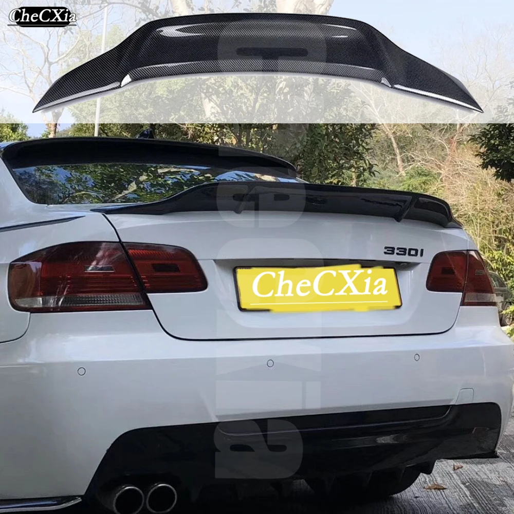 For BMW 3 Series E92 M3 2DOOR 100%Real Carbon Fiber Highquality Rear Spoiler Trunk Lid R Style