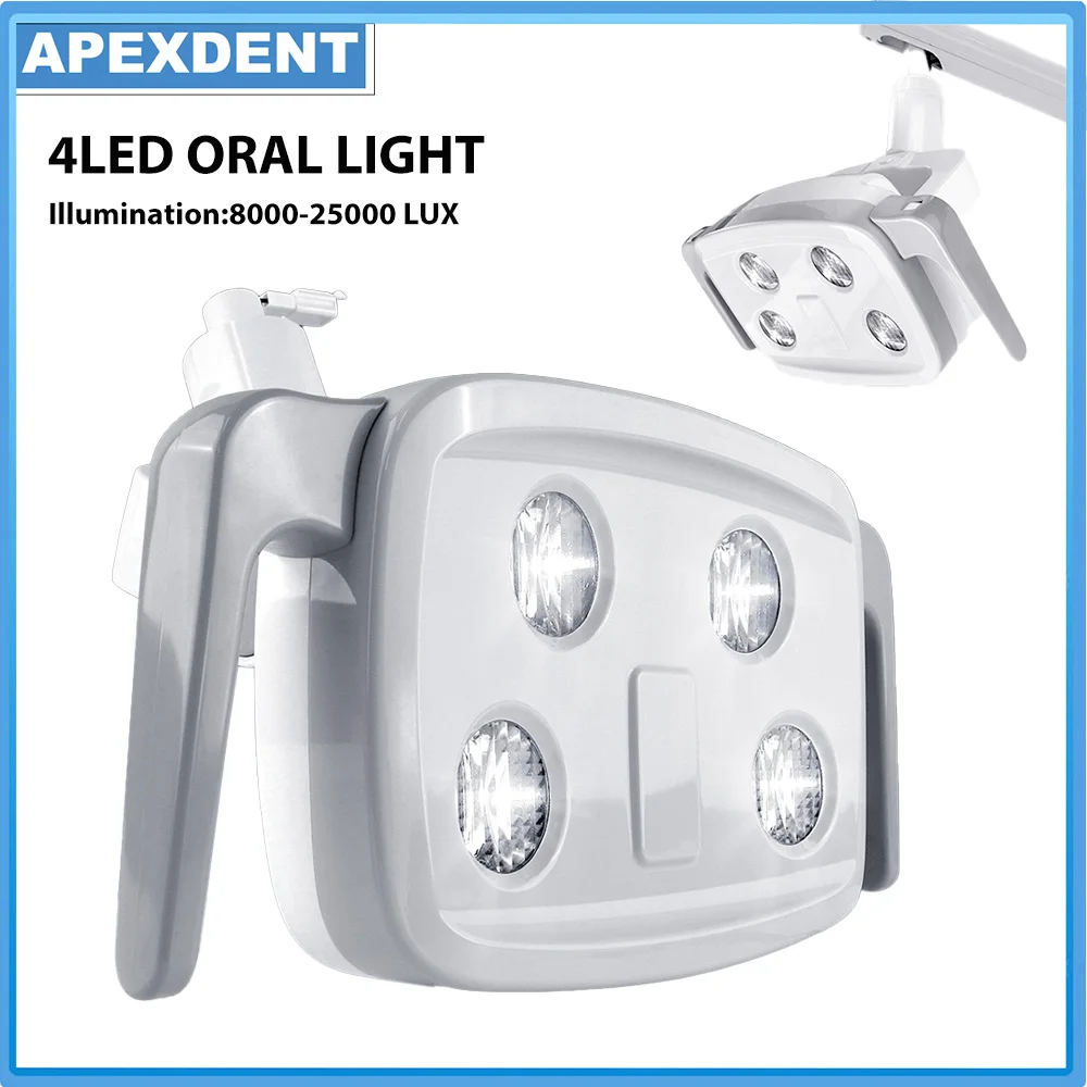 APEXDENT Dental Oral Lamp For Dentistry Clinic Operation Surgical Light Dentist Chair Unit 4LED Lamp Infrared Sensor Switch