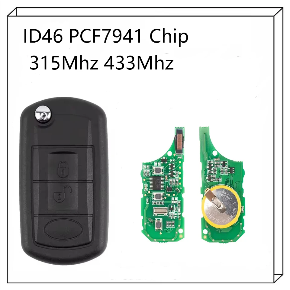 

315/433 МГц ID46-PCF7941 чип 3B откидной пульт дистанционного управления автомобильный брелок для RANGE ROVER Sport Land Rover Discovery 3, полный ключ