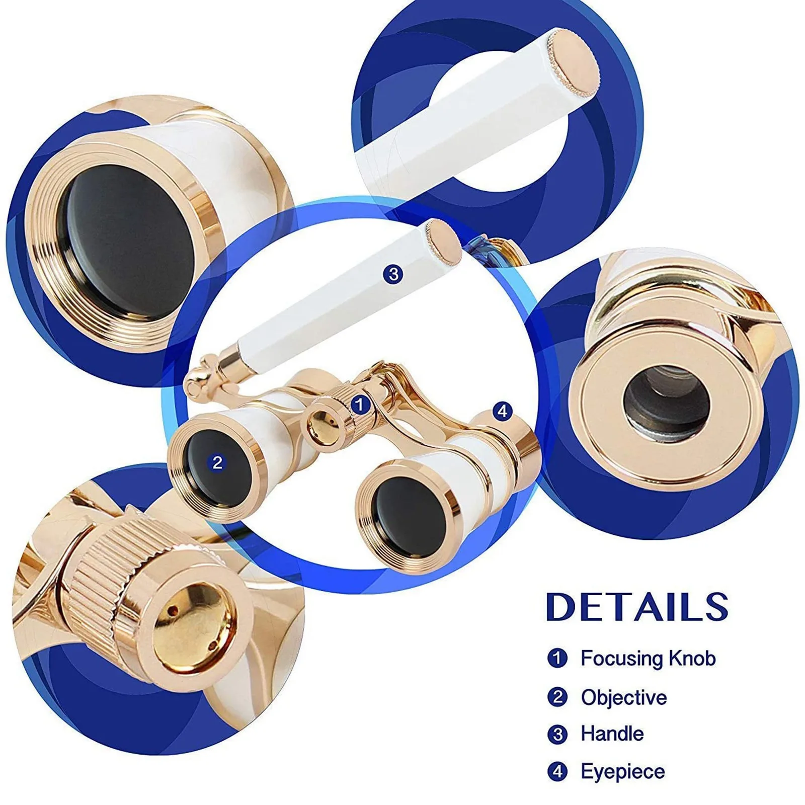 3X25 HD Powerful Long Range Powerful Binoculars With Handle/Accessory Kit Women Elegant Fashion Telescope