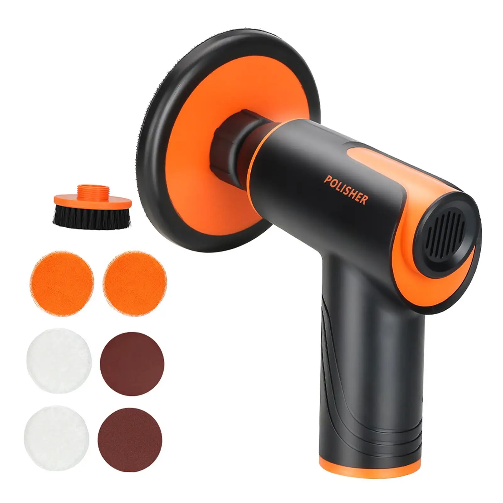 Mini Cordless Car Polisher with Battery 2 Speed Rechargeable Polishing Machine Kit for Car Scratch Removal Home Floor Waxing and
