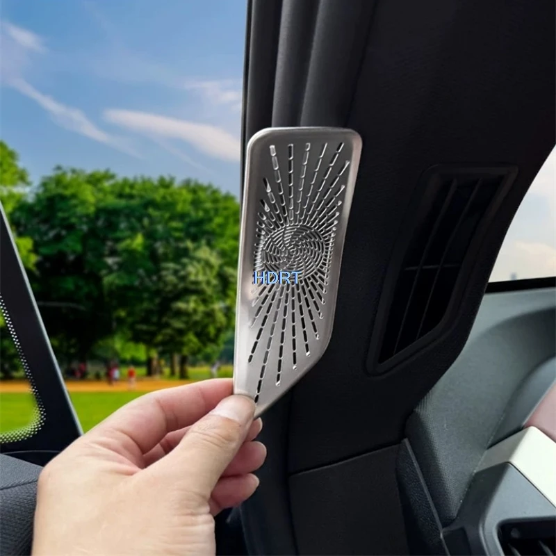 For BMW iX i20 XM G09 2022 + Car Styling A Pillar Audio Air Vent Speaker Horn Dust Proof Cover Protector Decoration Accessories