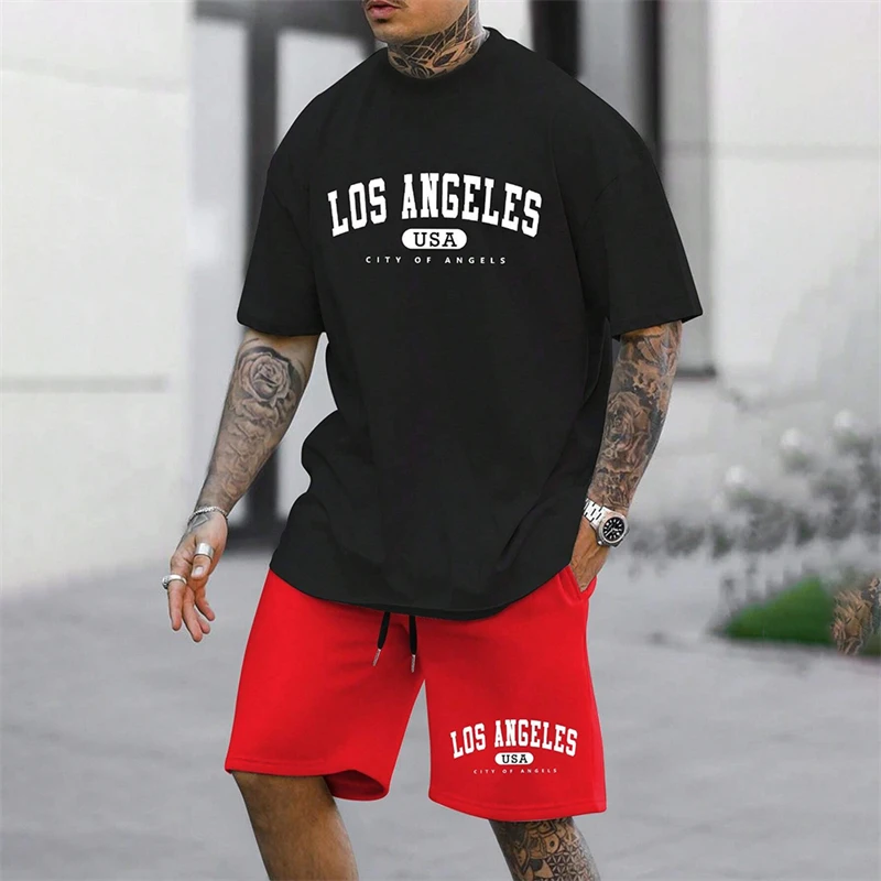 20024 Outdoor-Sport-Stil Herren anzug Basketball anzug Sommer Meer Urlaub Freizeit kleidung Herren haus lose bequeme Pyjamas