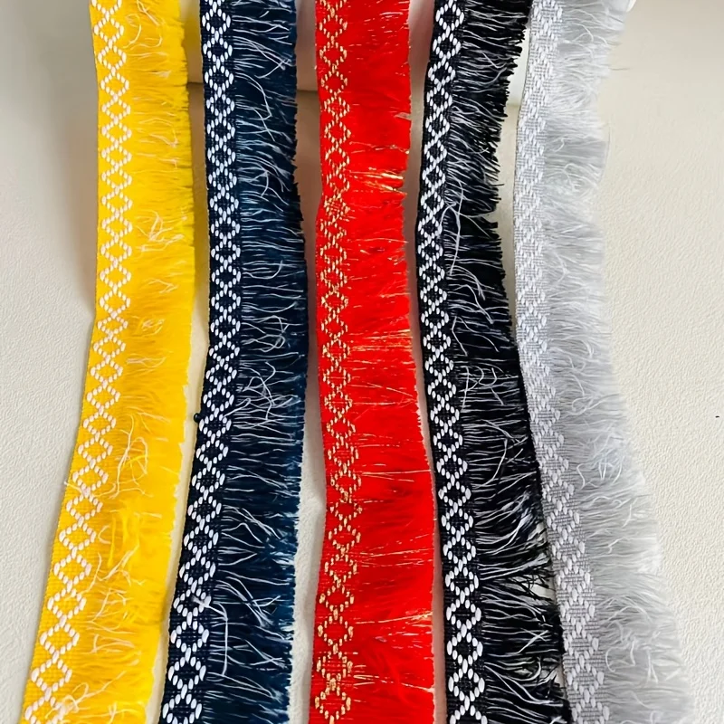 

2Yard Lace Trim Sewing Ribbon Tassel Fringe Ethnic Latin Dress Stage Garment Curtain Decorative DIY
