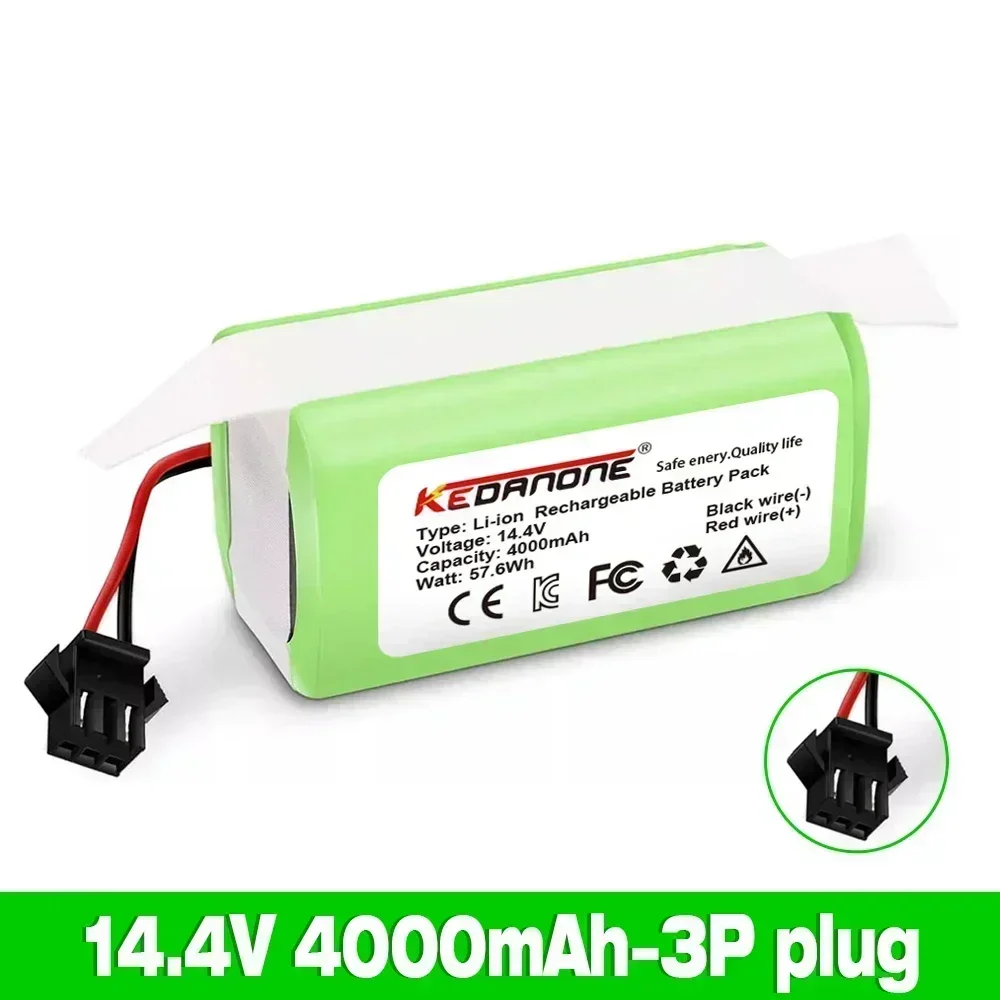 Batterie aux ions Eddie pour Cecotseats, Conga Excellence, 14.4V, 950 Ah, 990, 1090, Ecovacs Deebot, Chr621, 601/605 wald, Fy RoboVac, 35C, Krasnoi7, Andalousie