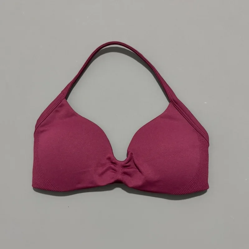 HISTELLO Impact Strappy Bra Damen Neckholder-BH mit dünnen Trägern, nahtlos, hoher Halt, Push-Up, für Fitness, Pilates, Laufen, Workout, Yoga, Sport-BH – Detail 31