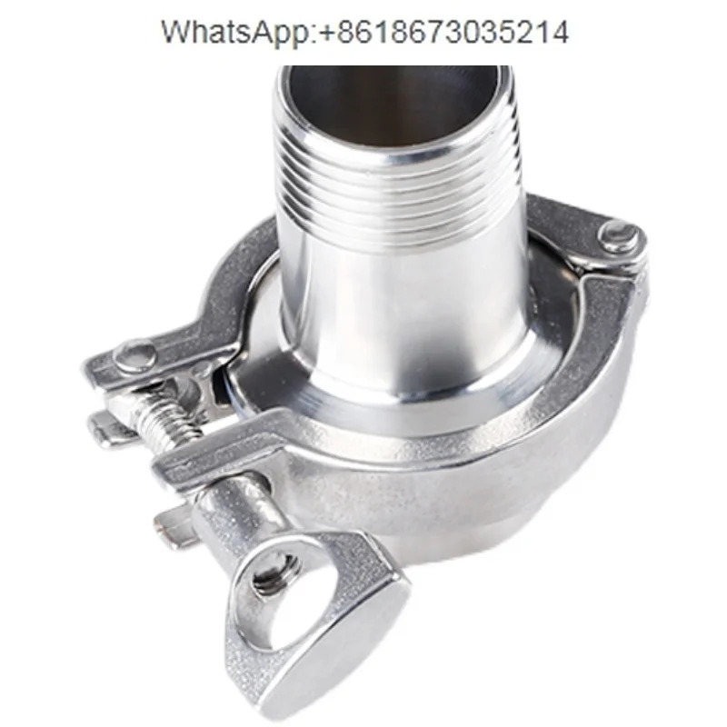 304 stainless steel sanitary grade quick connection joint outer wire set clamp quick card end quick connection welding