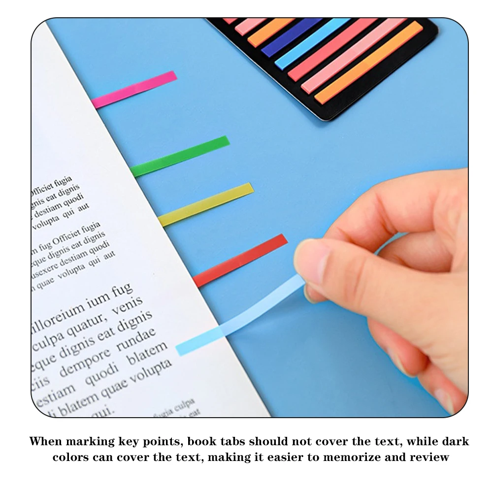 300Pcs Book Tabs For Annotating Books Page Markers Reusable And Writable Book Tabs For Binder Multi-Colored Page Markers