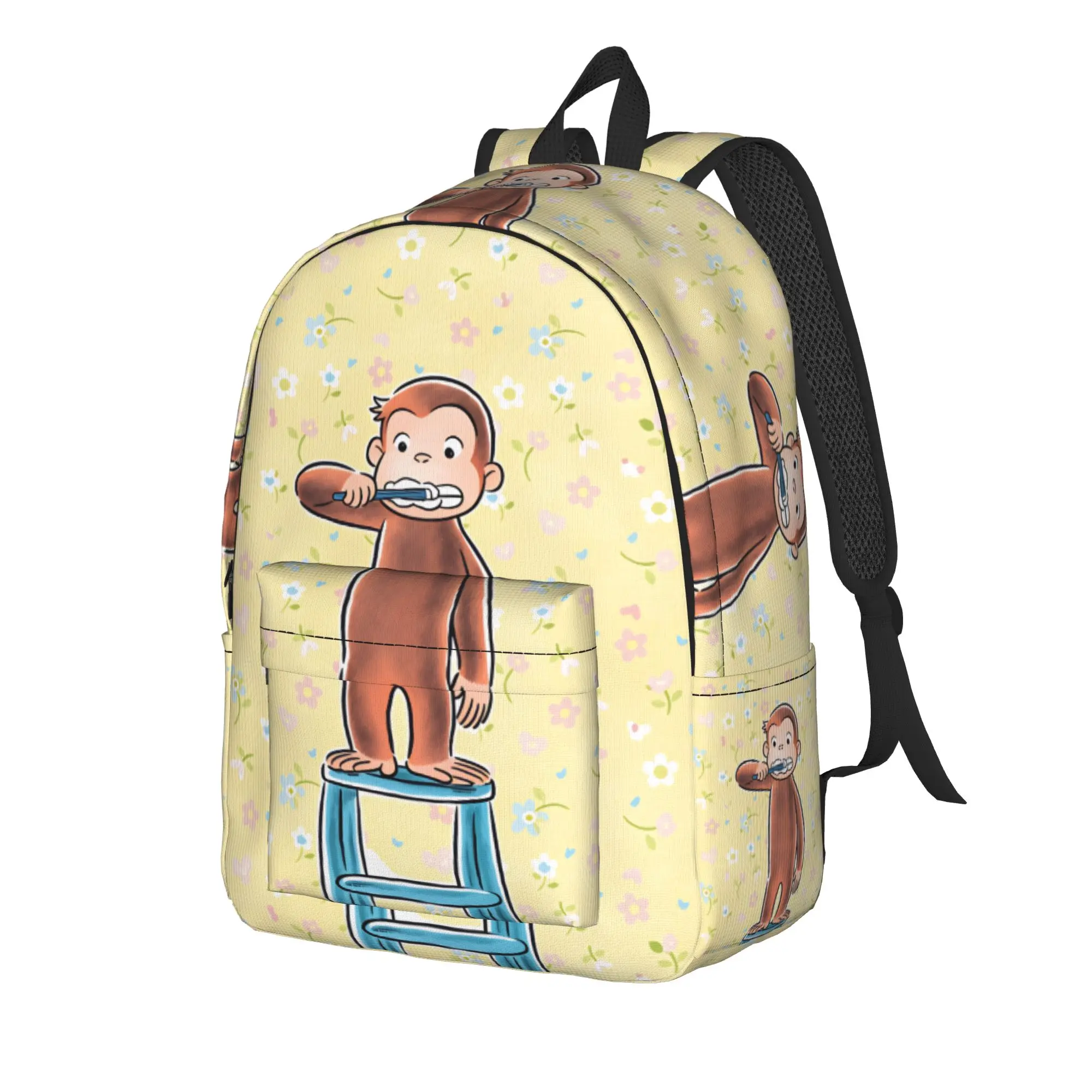 The Curious Monkey Backpack  Outdoor Backpacks Male Fun School Bags Design Large Rucksack