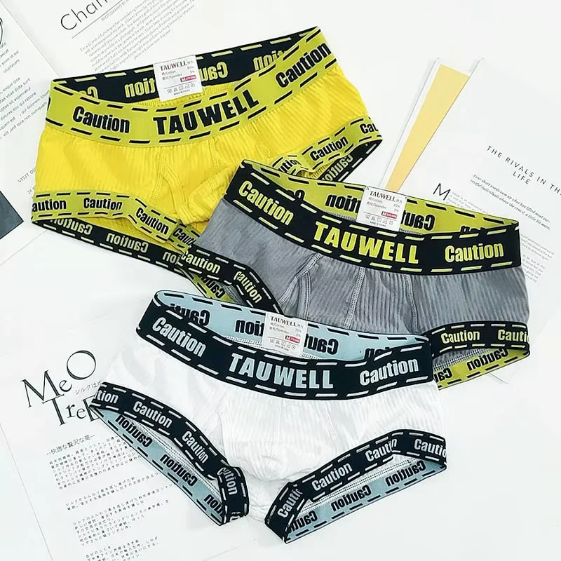 Men's Bulge Boxy Underwear Ribbed Cotton Breathable Sweat Absorption Comfortable Sports Trunks Youth U Convex Pouch Boxer Shorts