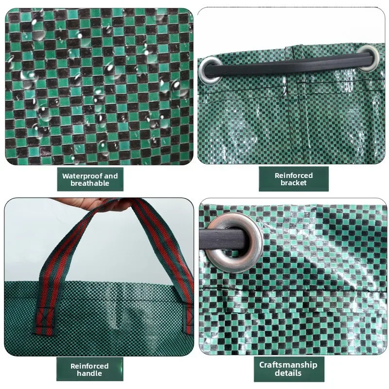 1pc PP Laminated Waterproof Garden Collection Bag Vertical Large Capacity Storage Sack for Leaves Weeds and Branches