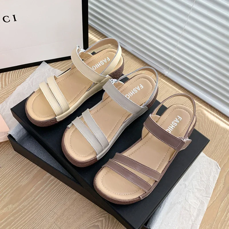 Women Sandals Orthopedic Slippers Corrector Walking Sandals Open Toe Summer Shoes Vintage Low Heels Female Platform Shoes Sandal