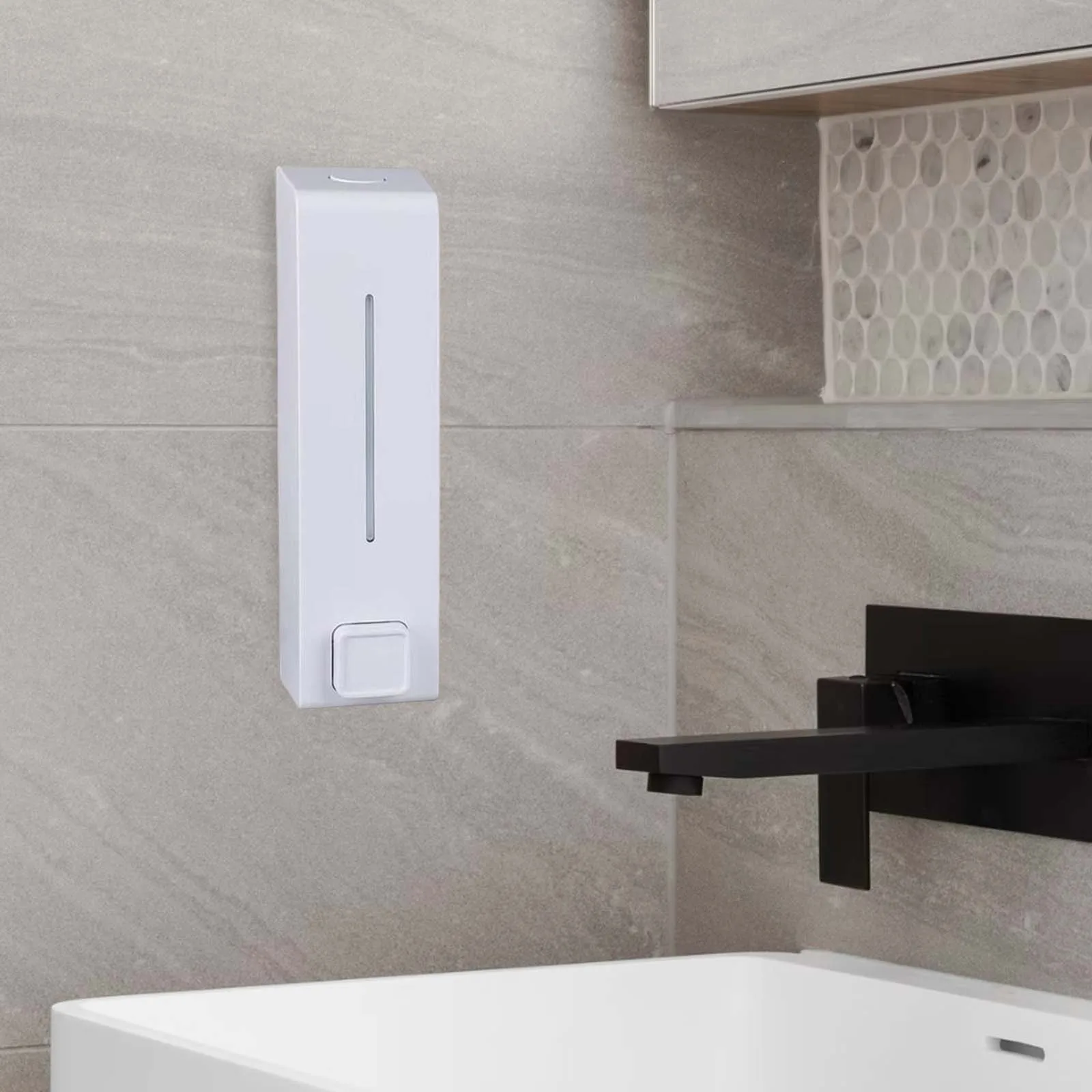 600ml Manual Liquid Soap Dispenser Wall Mounted Hand Soap container Lotion Bottle for Bathroom Toilet Hotel Commercial