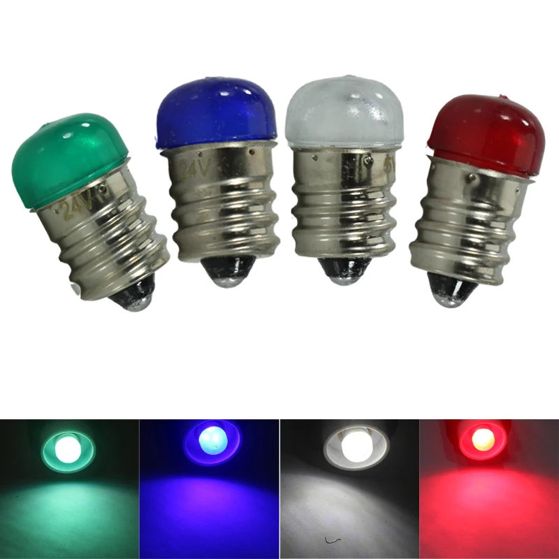 

Bombilla Mini Led Bulb E12 5V 12v 24v 110v 220v 1W Spotlight Red Green Candle Light 12 24 Volt Decoration Home Lamp Red Yellow