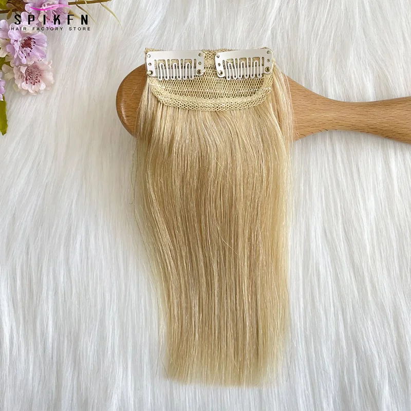 

Highlight Blonde Clip In Human Hair Extensions Machine Remy Hair Invisible Tic Tac One Piece Clip Hair Extension