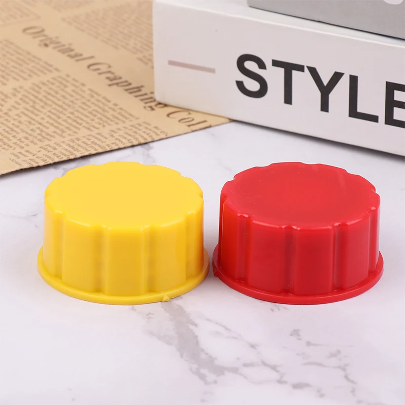 

1/2/3/5 Gallon Plastic Gas Can Cap - 43mm ID/54mm OD/23mm H, Red/Yellow Replacement Tank Cap