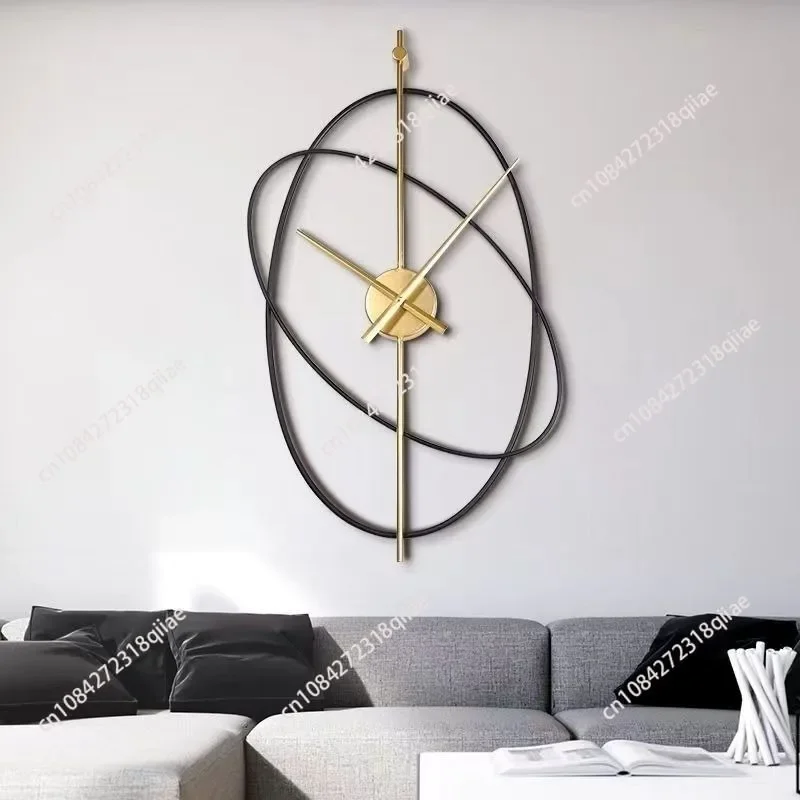 Creative living room fashion wall hanging art light luxury clock