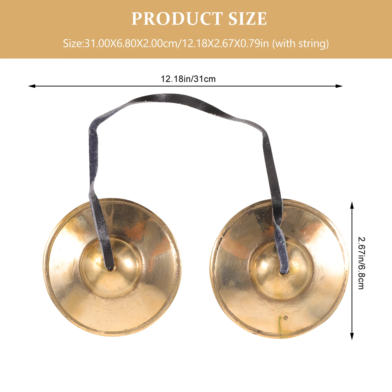 Religious Percussion Instrument Pure Copper Bell Ceremony Cymbals Musical Instruments