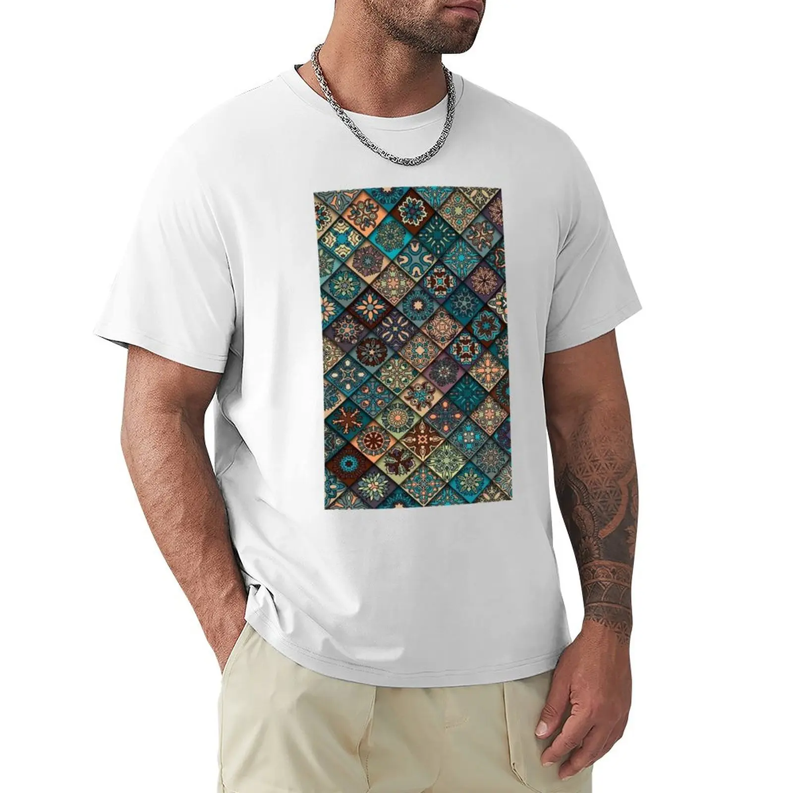 decor pattern T-shirt blanks aesthetic clothes Short sleeve tee fruit of the loom mens t shirts