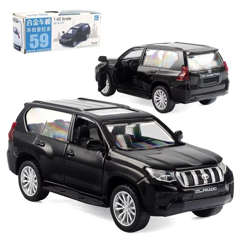 

1:42 TOYOTA Prado SUV, модель автомобиля из сплава, литой под давлением металл, внедорожники, модель автомобиля, миниатюрная масштабная коллекция моделирования, подарки для детей