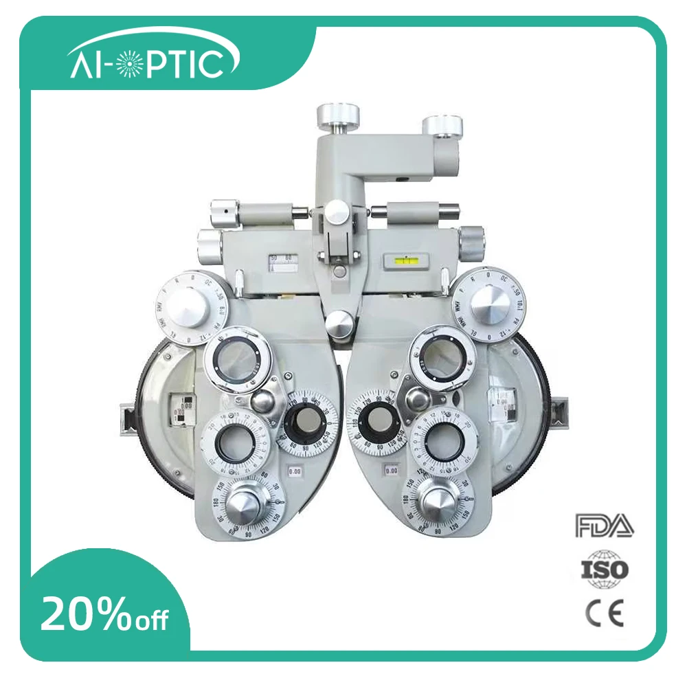 Optics Instruments Auto Phoropter Ophthalmic Manual Eye Tester View Test Minus Cylinder Lenses VT-10C