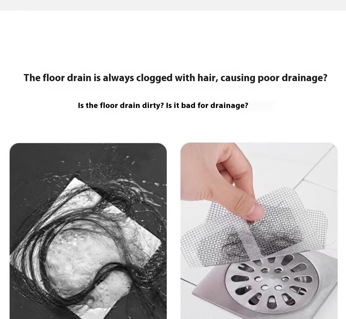 Einweg Haar Ablauf Catcher Mesh Anti-blocking Filter Boden Abläufe Aufkleber Dusche Abdeckung Küche Badezimmer Waschbecken Sieb Stopper – Detail 4