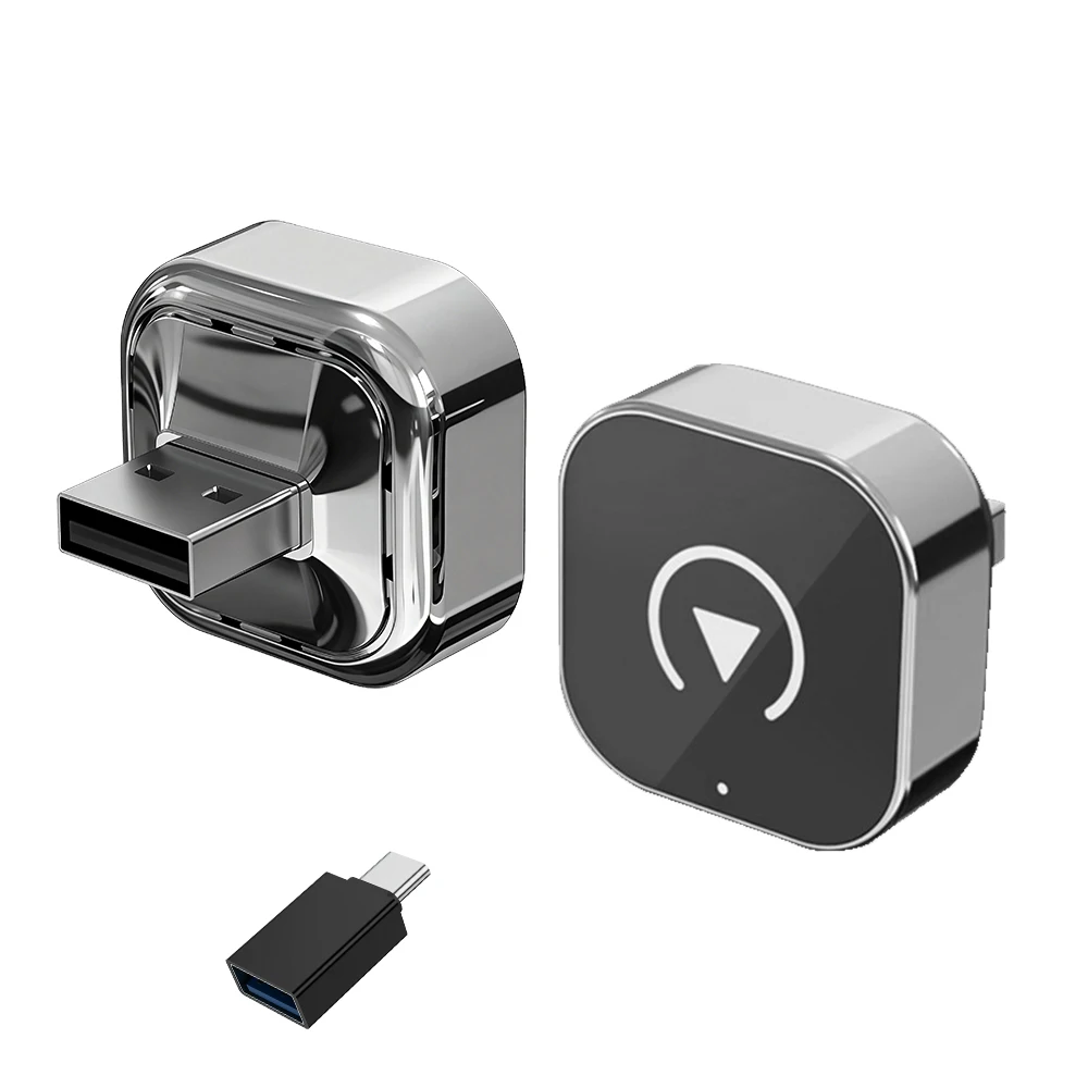 XUDA 2026 New Wired to Wireless Smart Box, 2in1 Wireless CarPlay/Android Auto Mini Adapter,2.4-5.0 GHz WiFi,Stylish and portable