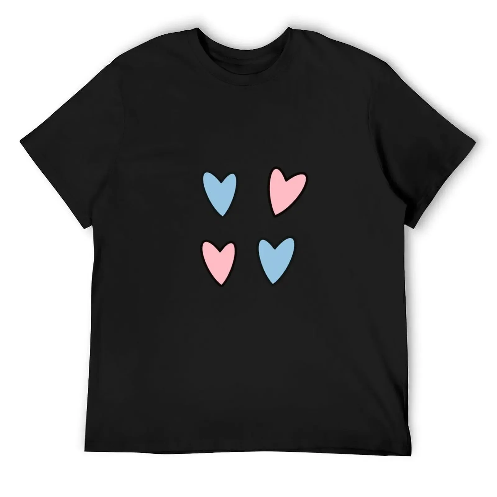 Hearts T-Shirt sports fans vintage anime shirt street wear designer t shirt men