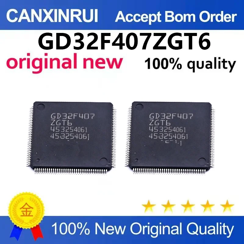 (5pcs-100pcs)Brand new original GD32F407ZGT6 LQFP-144 ARM Cortex-M4 32-bit microcontroller