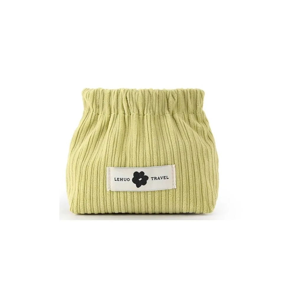 Cute Mini Shrapnel Bag Solid Color Corduroy Coin Purse Soft Lipstick Purse Women